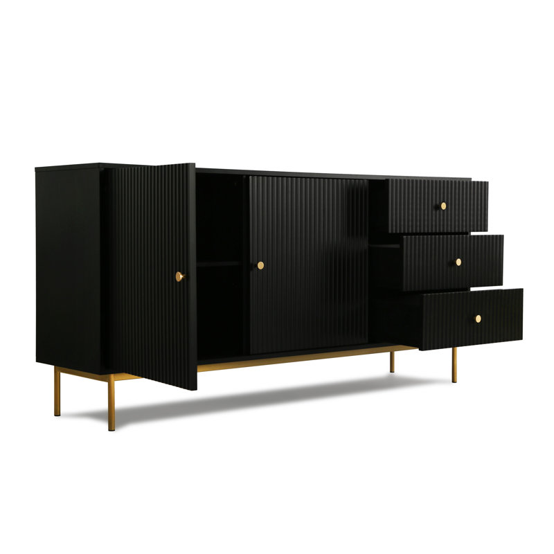 Aiten 160cm Sideboard, Black