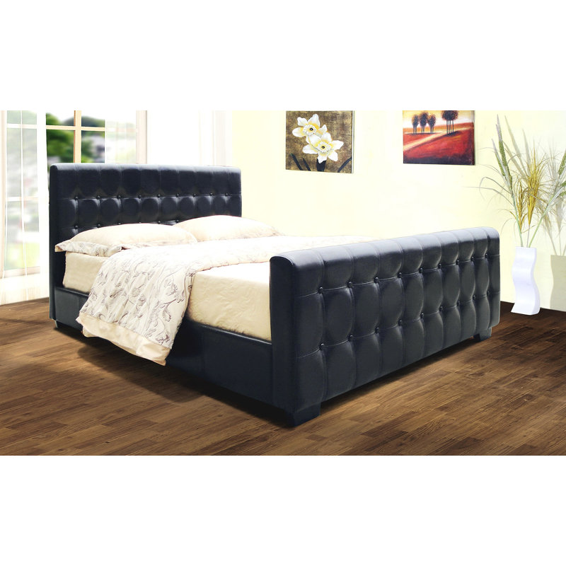 Colton Upholstered Bed, Black, Super King (6')