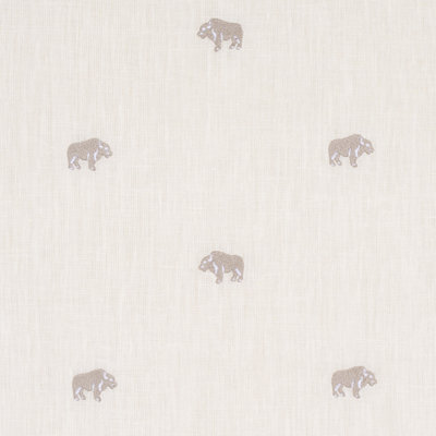 Schumacher x Marie-Chantal Buffalo Embroidered Linen Fabric