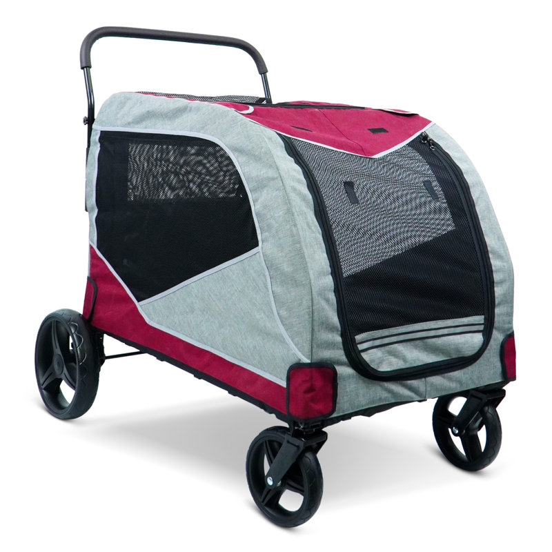 Grande poussette pour 2 chiens