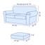 Housse de canapé en jacquard extensible 3 pièces, housse pour canapé pour 2 coussins, protecteur de meubles lavable à la machine (causeuse, gris)-1530418326