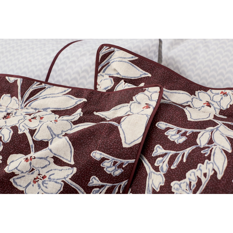 Aris Print Oxford Pillowcase Mulberry