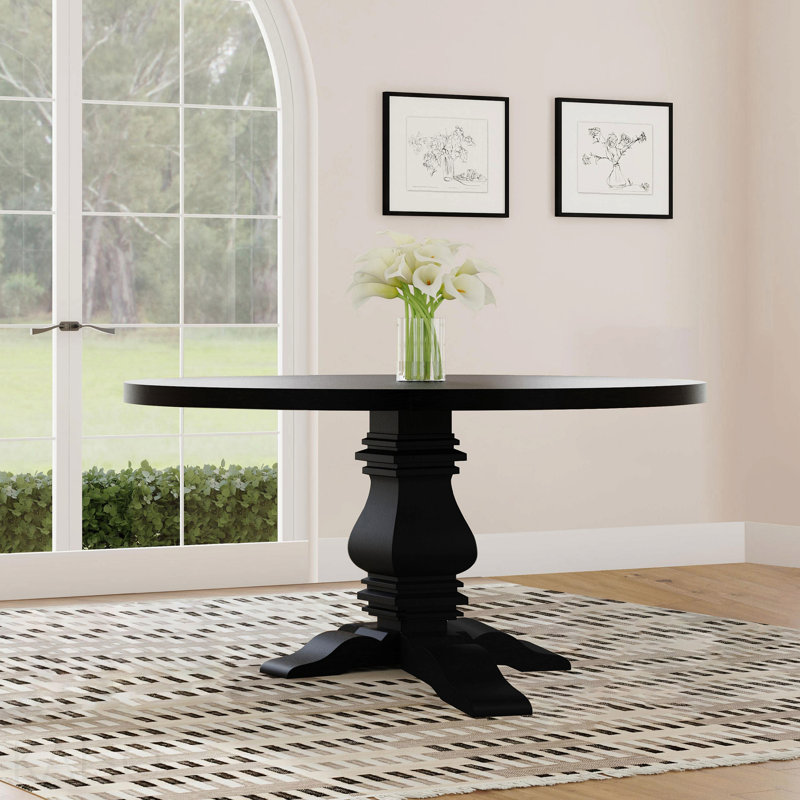 Black Round Dining Table