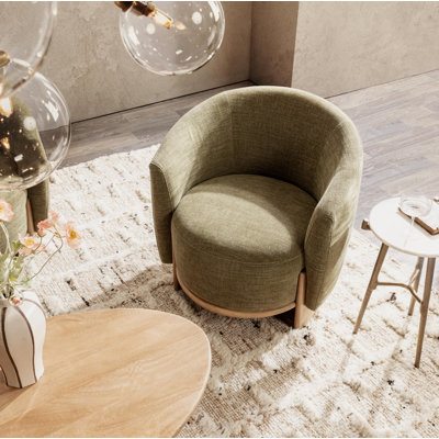 Fauteuil d'appoint rembourré en tissu Myra