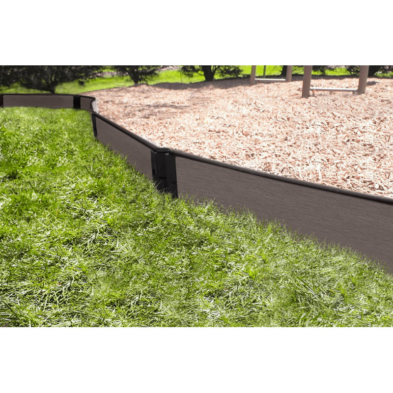 Frame It All Plastic Playground Border, Weathered Wood