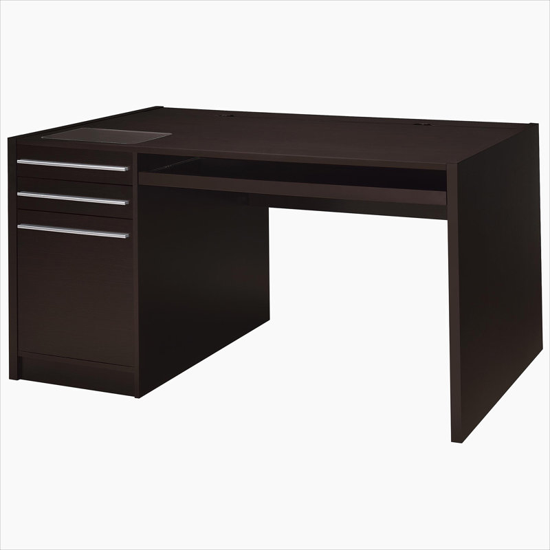 Halston Cappuccino 3-Drawer Office Computer Desk
