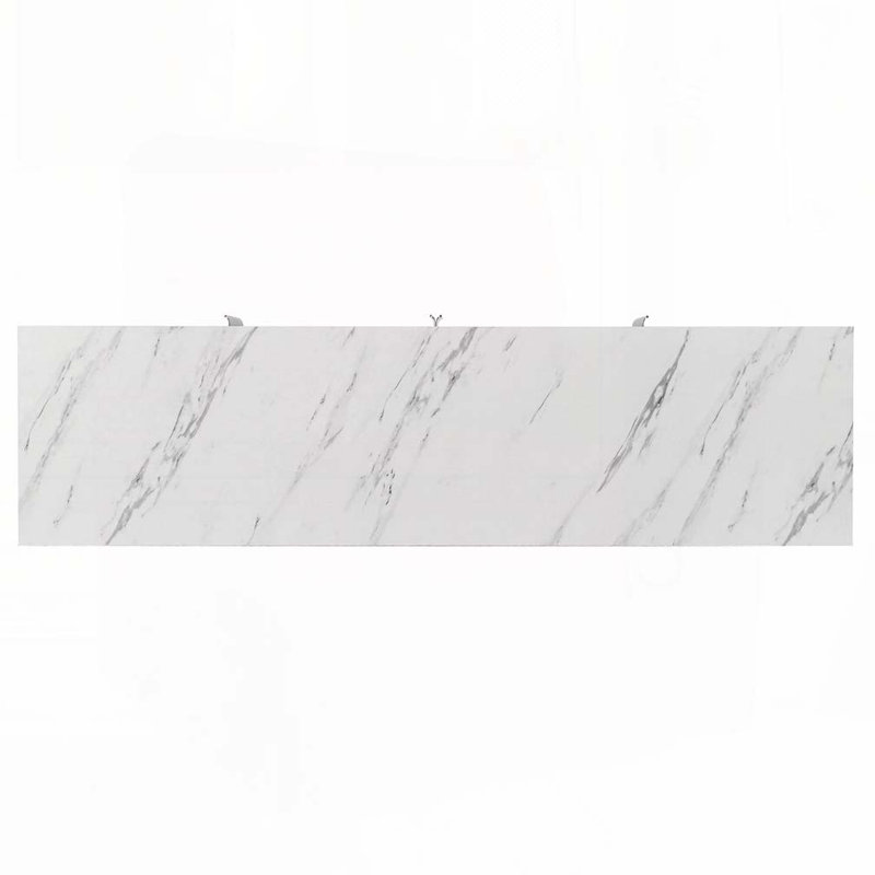Console de rangement avec tablettes réglables, Blanc