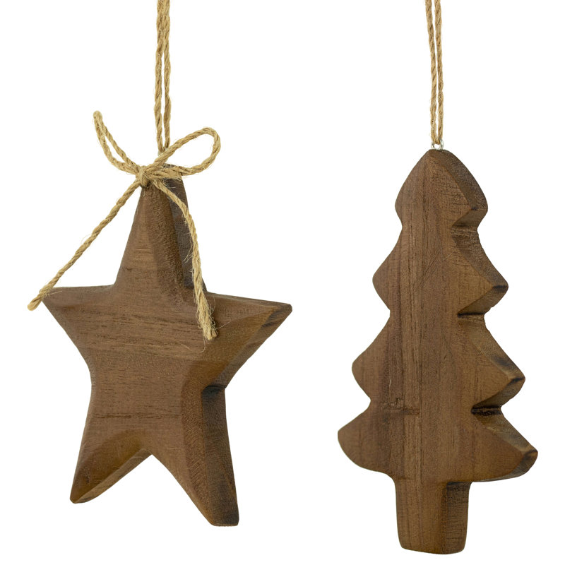 5'' Wood Holiday Shaped Ornament