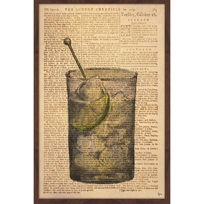 « vodka lime », impression encadrée