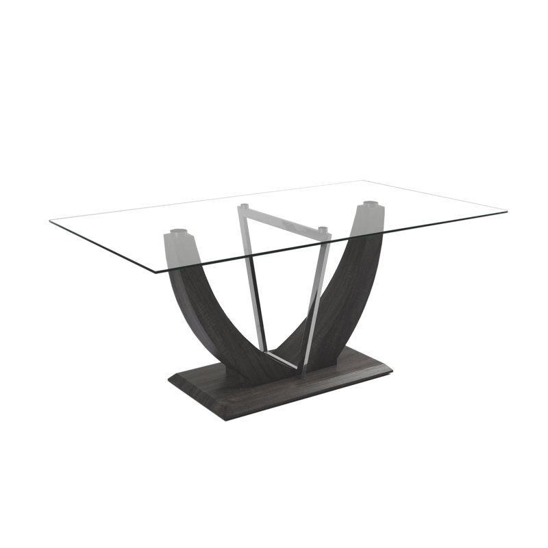 Table basse Inouye, Argent/Noir
