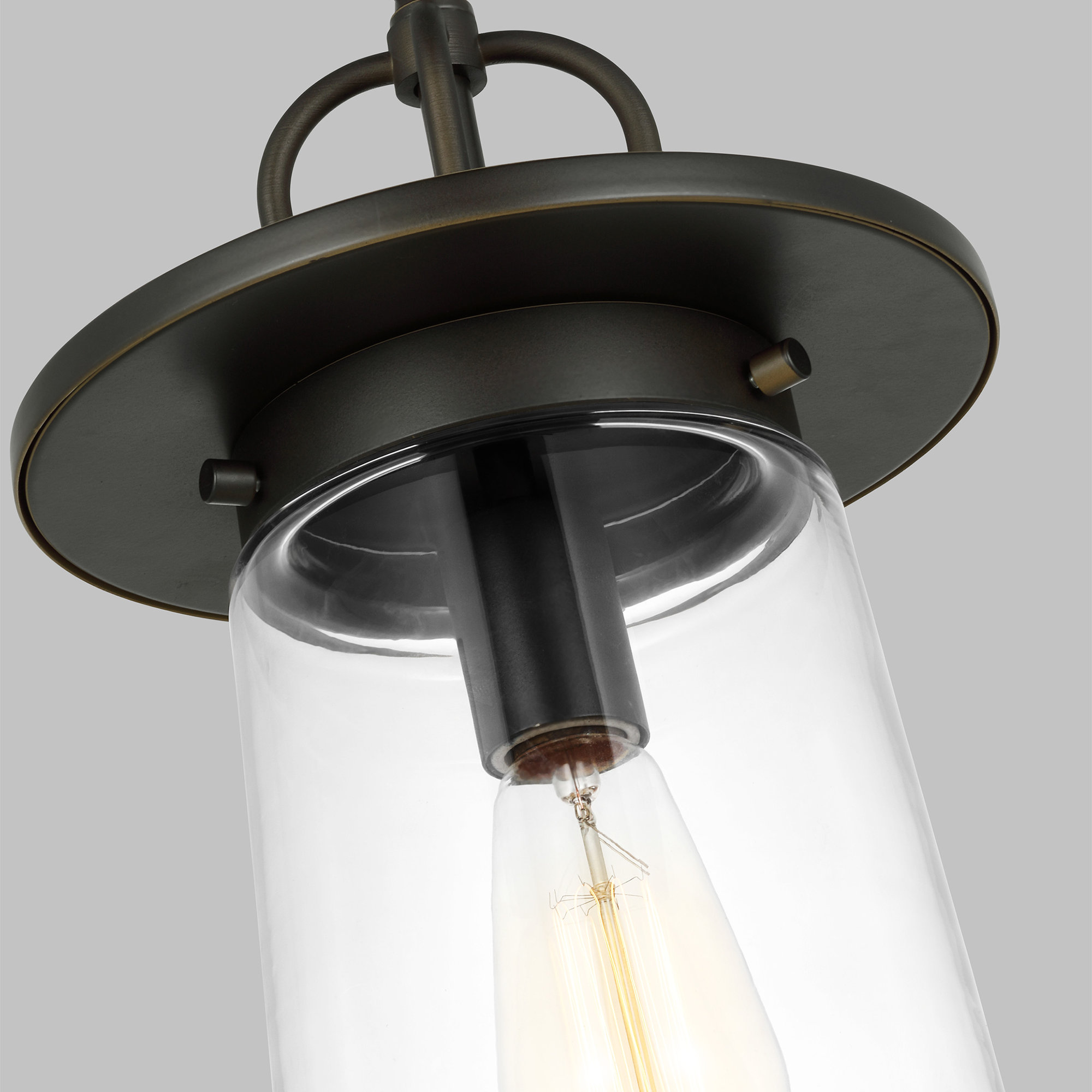 Daire Outdoor Metal Hanging Lantern, Antique Bronze