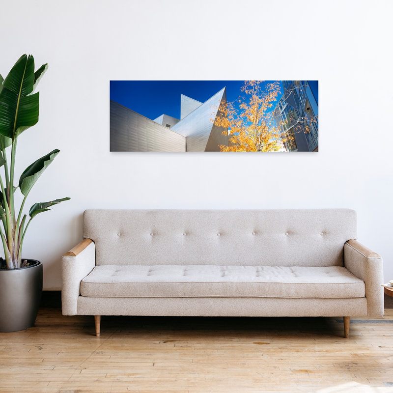 Low Angle View Of Skyscrapers Downtown Denver Denver Colorado USA by Dan Merkel - Wrapped Canvas Panoramic Print