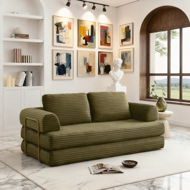 Canapé désossé pour salon, chambre à coucher, Vert