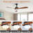 52-INCH Ceiling Fan With Reversible DC Motor And 18W LED Light-577111157-577111154