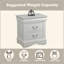 Retro Wood Nightstand With 2 Drawers-634404621