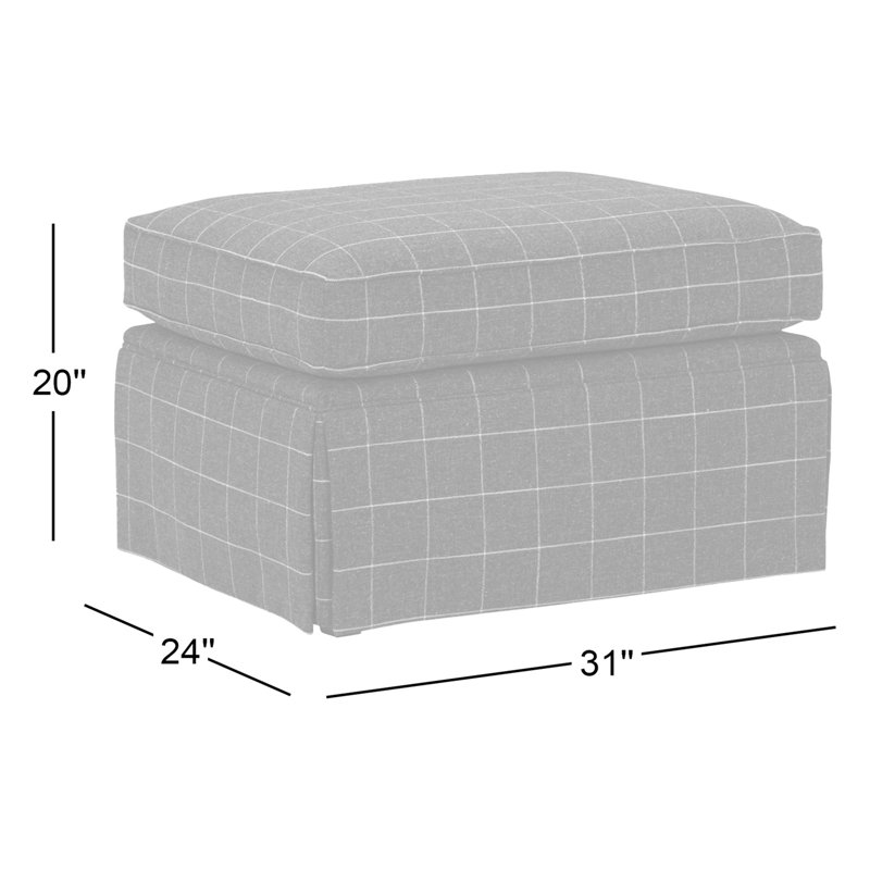 Repose-pieds Masset, Tissu gris anthracite Savane 45