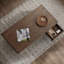 Table basse en noyer noir tout en bois massif