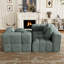 Canapé modulaire modulaire en chenille moderne, gris L 103 po, 3 coussins-268250200-268250202