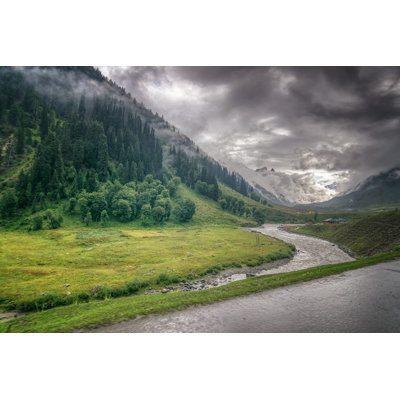 Storm Clouds Over Mountains Of Ladakh, Jammu And Kashmir, India by RNMitra - Wrapped Canvas Print
