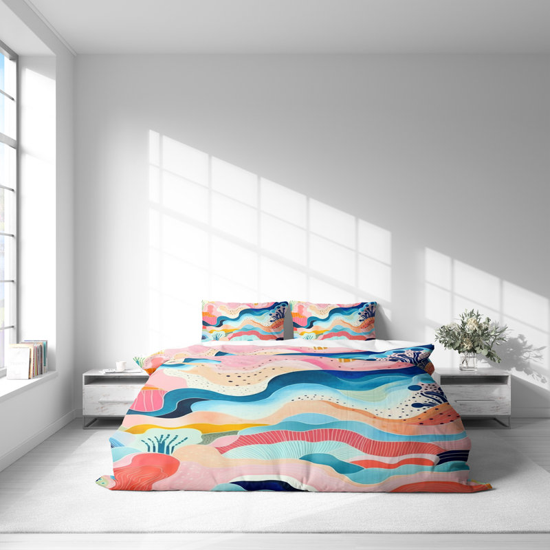 Abstract Duvet Cover, Queen Duvet Cover + 2 Queen Shams