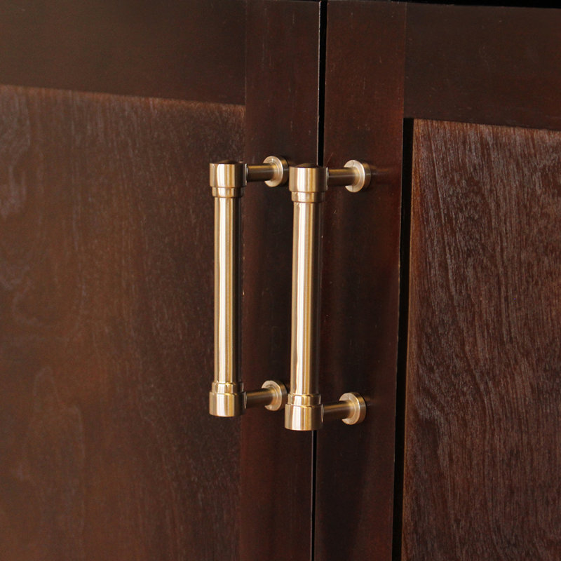 Brushed Nickel Modern Cabinet Bar Pull Set with Mounting Hardware