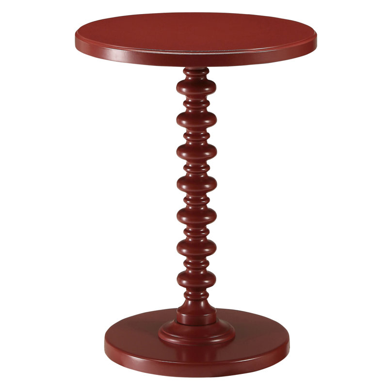 Table d'appoint ronde rouge en bois, Rouge
