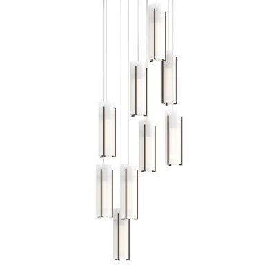 Luminaire suspendu cylindrique 9 lumières Exos
