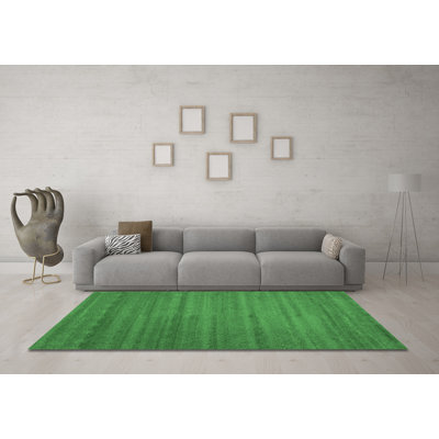 Tapis contemporains vert émeraude 1800 lavables à la machine