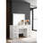 Sarah Glossy White 9-Drawer Vanity Desk