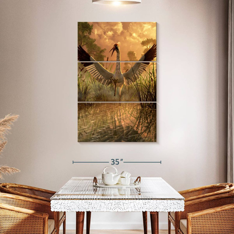 Brampt Sandhill Crane, 50" H x 32" W