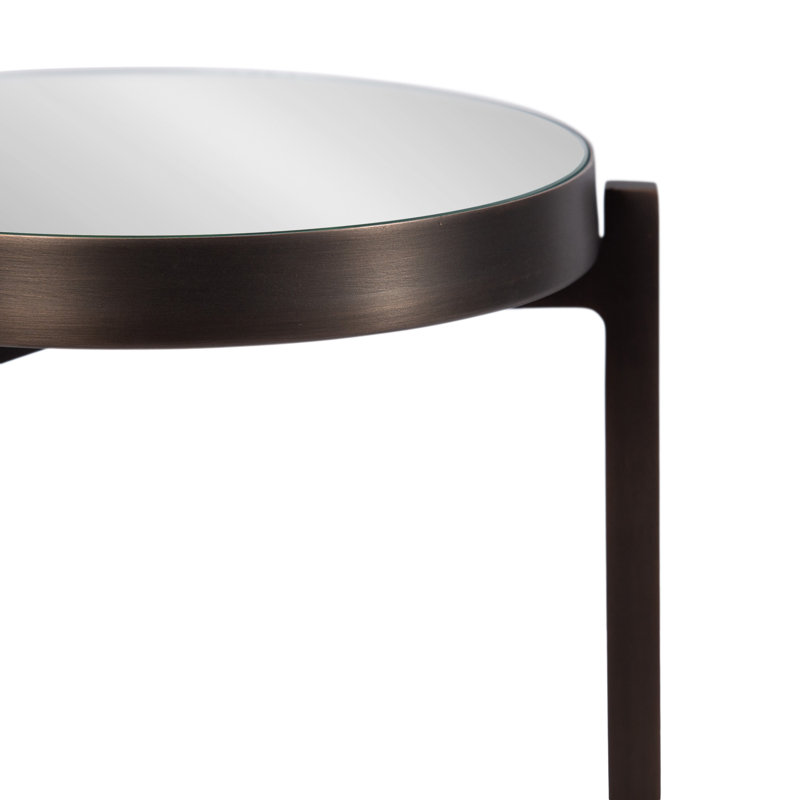 Table de bout Eveland Stone, Argent, Bronze