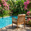 Ensemble de 4 fauteuils de patio club en bois d'acacia l 24 po x P 27,5 po x H 33,5 po Christopher Knight Home