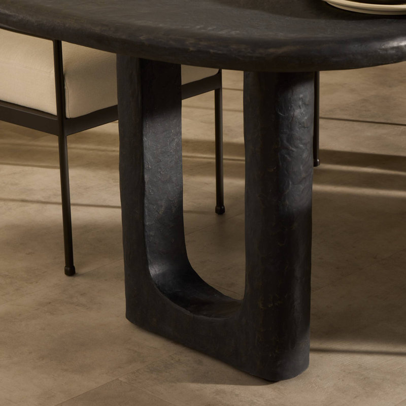 Obito Dining Table-Obsidian Concrete