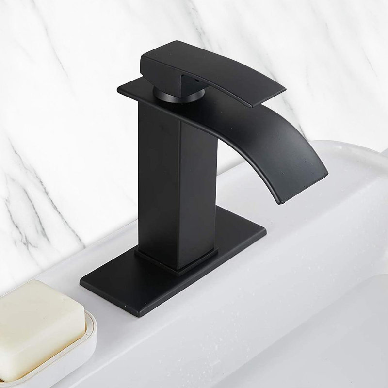 Single-Hole Single-handle Bathroom Faucet, Matte Black