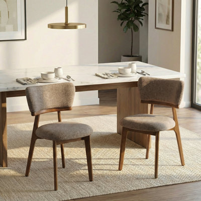 Upholstered Solid Wood Dining Chair Side Chair