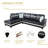 Bawan Faux Leather L-Shaped Sectional-2029014199-2029014198