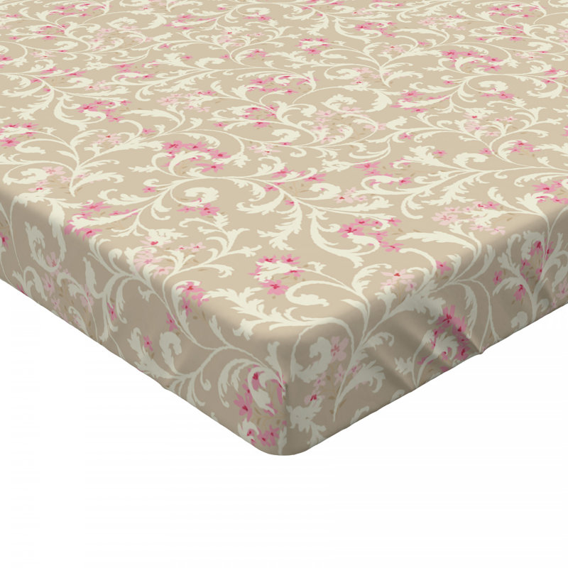 Microfiber Floral Fitted Sheet, Full Fitted Sheet