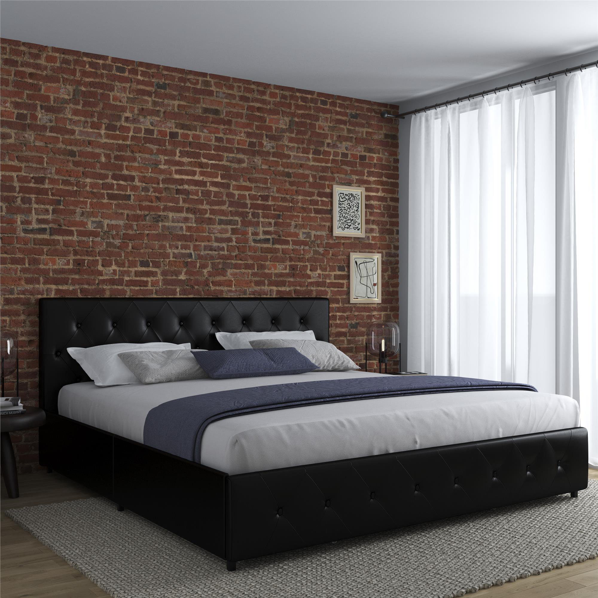 Red Barrel Studio® Aybri Vegan Leather Platform Storage Bed