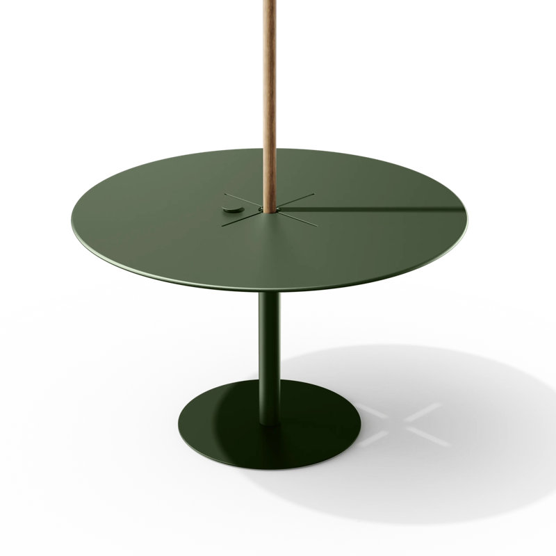 X Outdoor Circular Dining Table, Olive