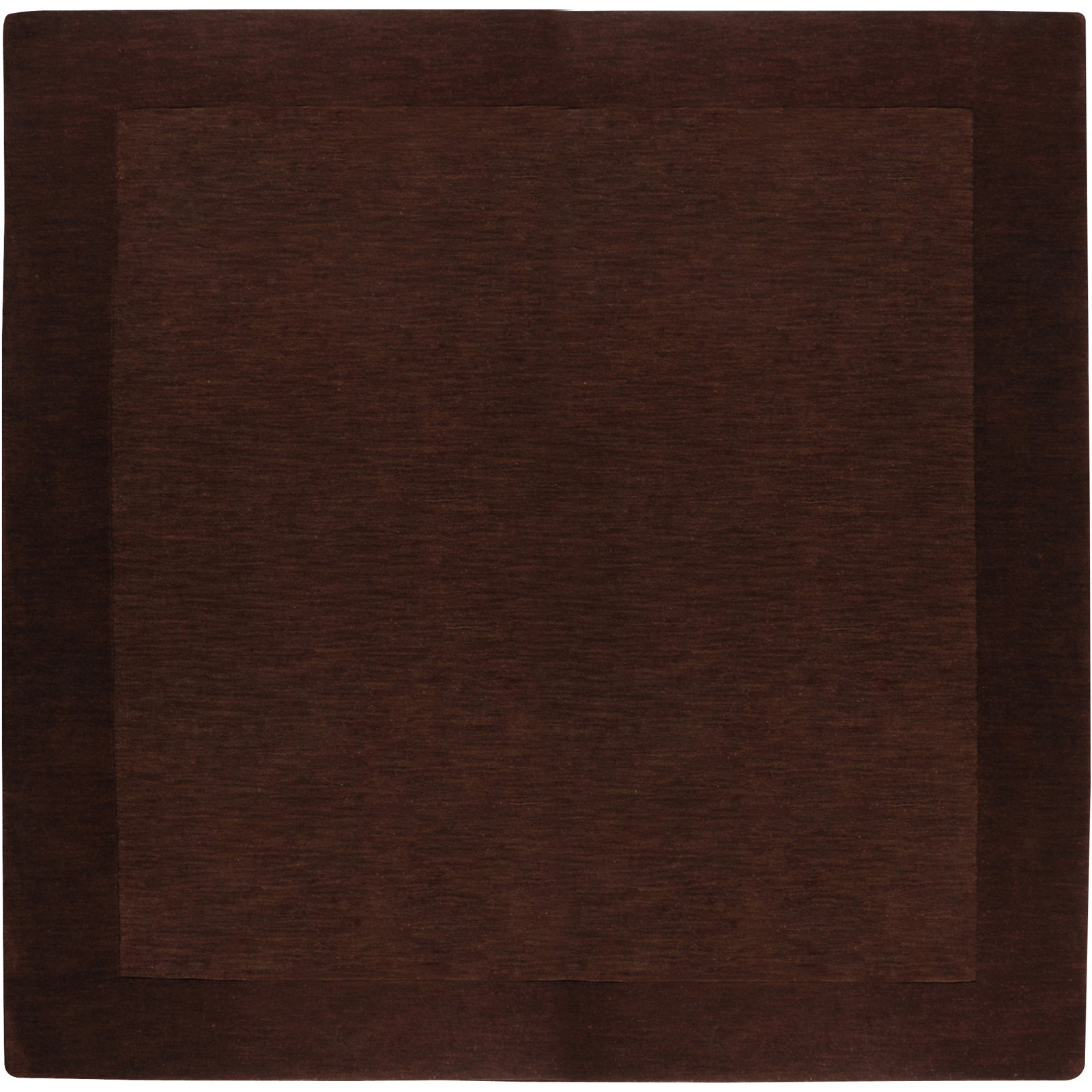 Dolma Handmade Wool Brown Rug, Square 6'