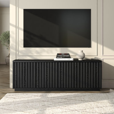 Bourne Rectangular TV Stand for TV's up to 75in in Black Grain