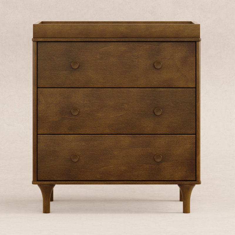 Lolly 3 Drawer Changing Table, Natural Walnut