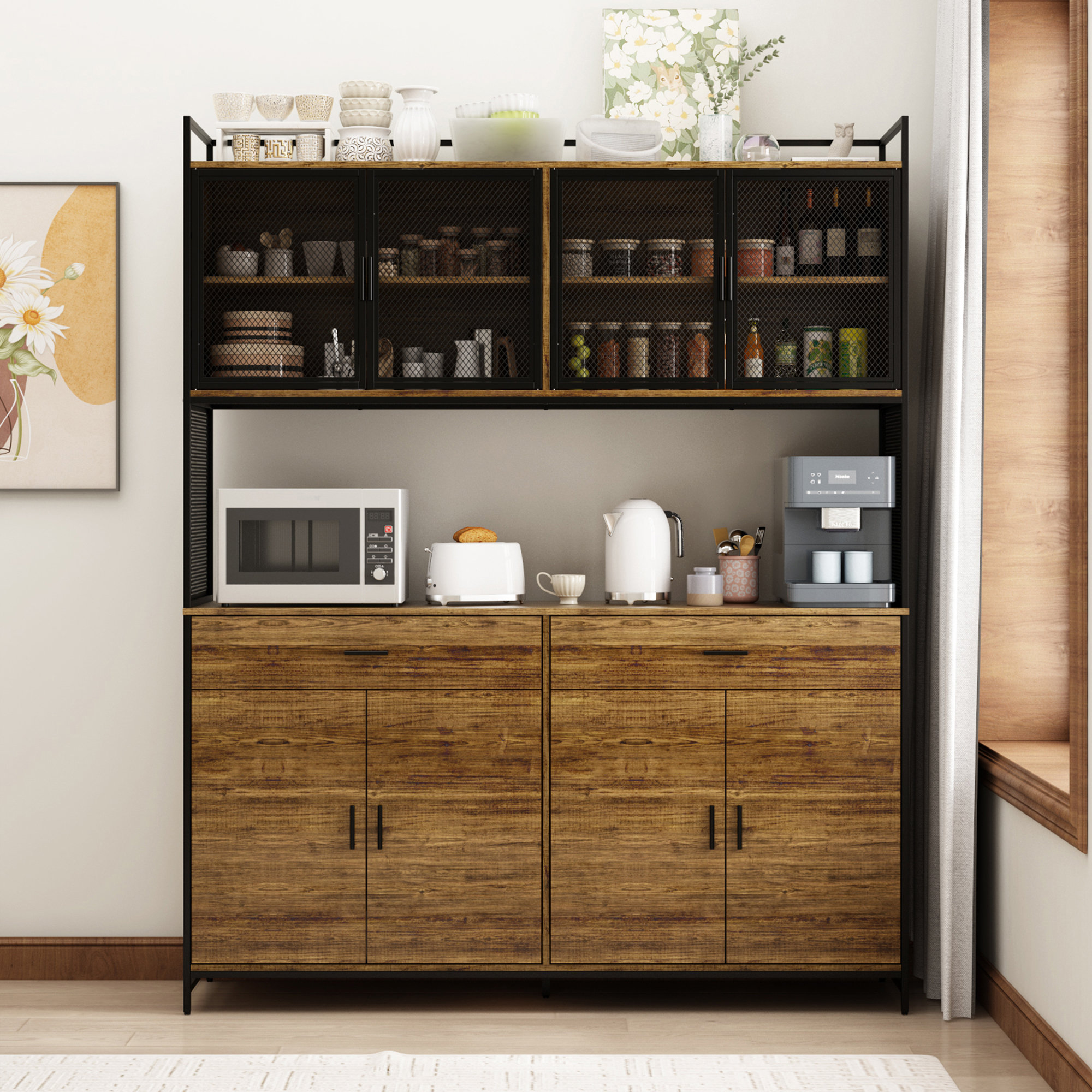 Pantry Cabinet With Outlets 71\, image size:2000x2000