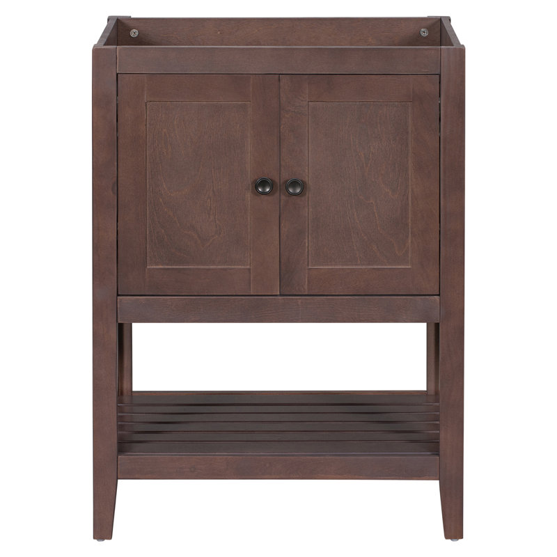 23.7'' Single Bathroom Vanity Base Only, Walnut