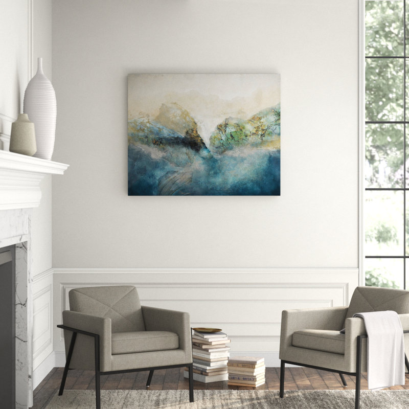 Traversed Vision Painting by Jennifer Hollack Raboin, Stretched Canvas, 40" H x 50" W x 2" D