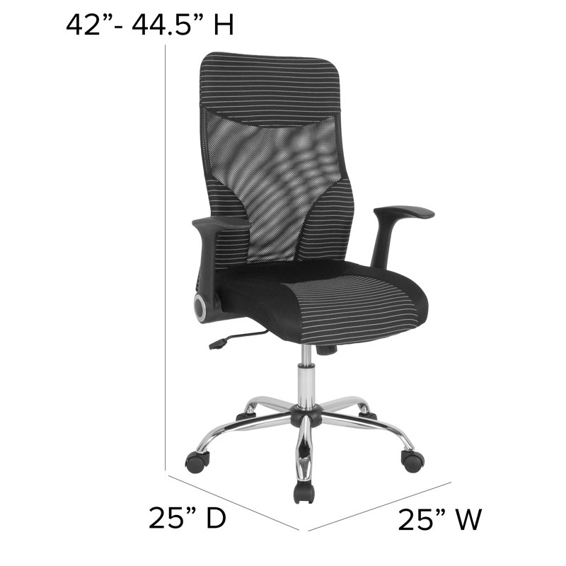 High Back Office Chair with Contemporary Mesh Design