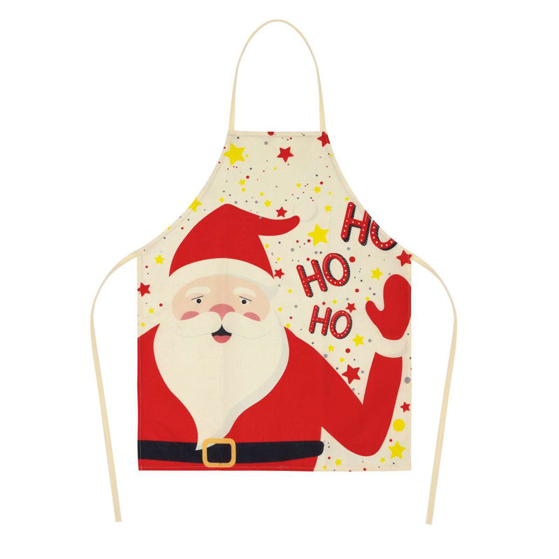 Christmas Linen Bib Apron