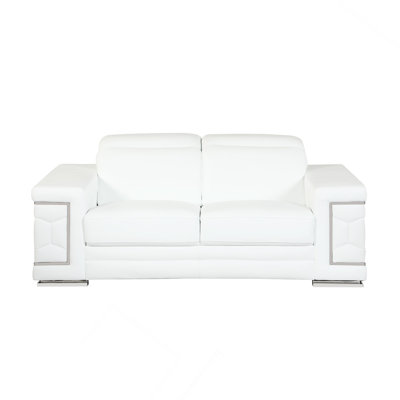 Top Grain Italian Leather Loveseat