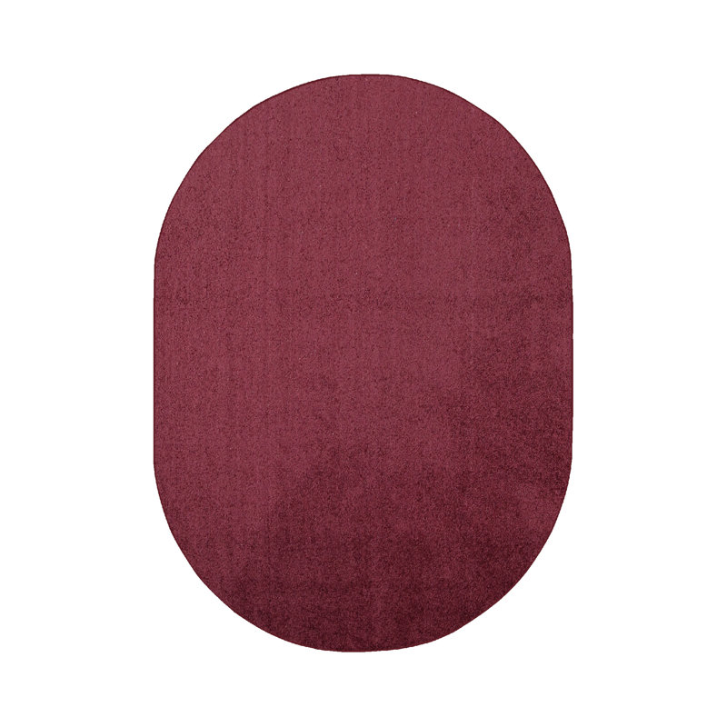 Modern Plush Pet and Kids Friendly Solid Color Area Rugs, Stain & Fade Resistance, Bedroom, Playroom and Kidsroom, Event, Wedding, Perfect for Living Room, Dining Room, Cranberry Rug