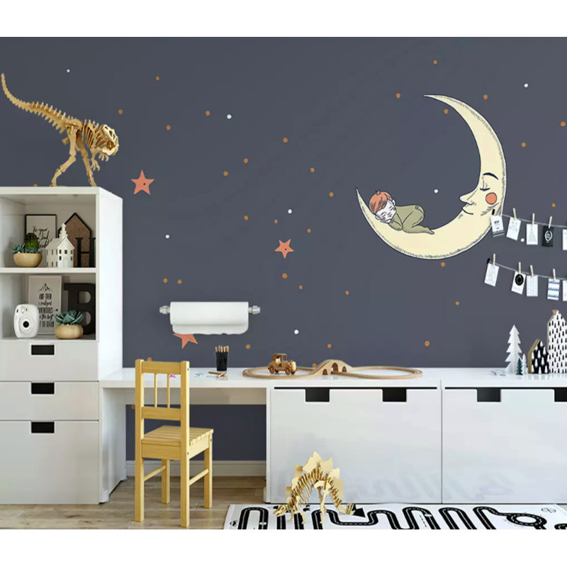 Papier peint amovible Little Little Moon, L 35,04 po x l 55 po